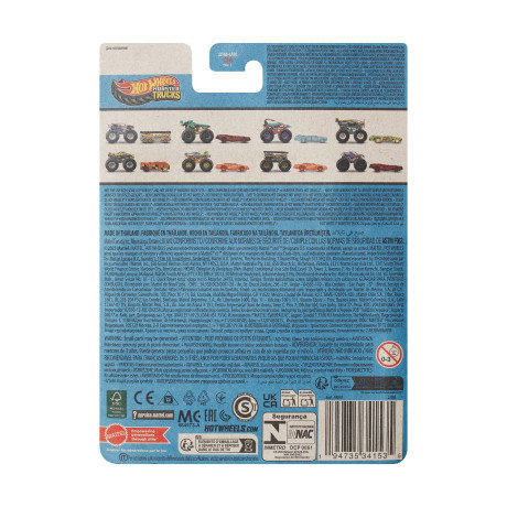 Mattel hot Wheels: Monster Trucks - Rodger Dodger 2 Pack Vehicles (Jjt65)