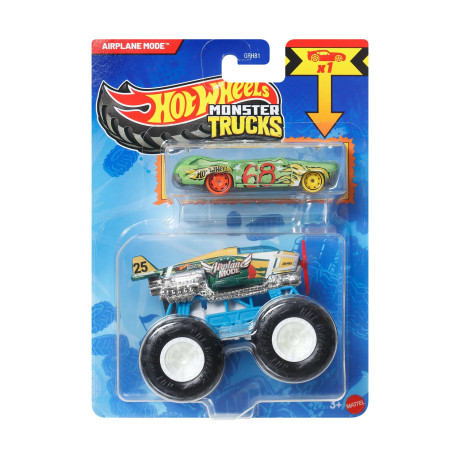Mattel hot Wheels: Monster Trucks - Airplane Mode 2 Pack Vehicles (Jjt53)