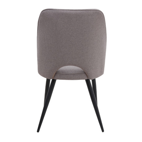 Καρέκλα Τραπεζαρίας Christy Megapap Μπεζ Ύφασμα - Μεταλλικό Μαύρο Πόδι 47x59x90εκ.