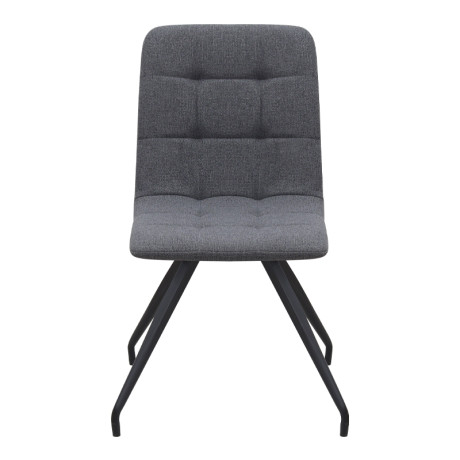 Καρέκλα Τραπεζαρίας Bianca Megapap Γκρι Ύφασμα - Μεταλλικό Μαύρο Πόδι 43x56x84εκ.