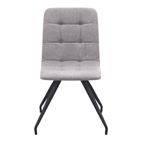 Καρέκλα Τραπεζαρίας Bianca Megapap Μπεζ Ύφασμα - Μεταλλικό Μαύρο Πόδι 43x56x84εκ.