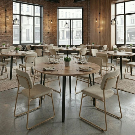 Τραπέζι Zeno Megapap Χρώμα Ακακίας Ø110x73,5εκ.