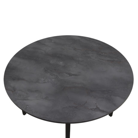 Τραπέζι Zeno Megapap Χρώμα Σκούρο Γκρι Σκυροδέματος Ø110x73,5εκ.