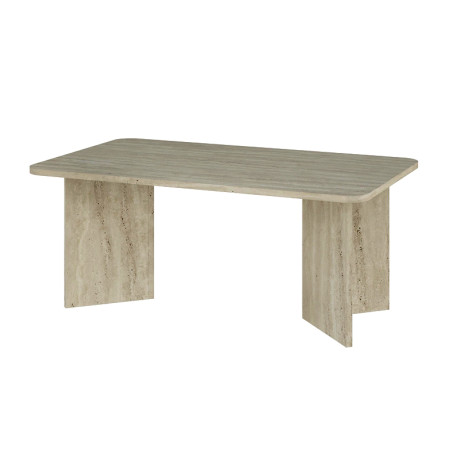 Τραπεζάκι Σαλονιού sam Megapap Χρώμα Travertine 100x60x41,8εκ.