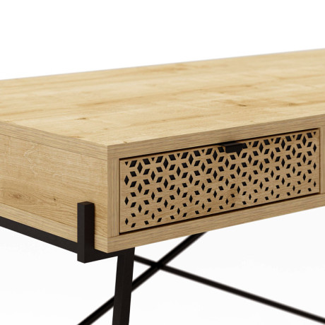 Γραφείο Εργασίας Naive Megapap Χρώμα Sapphire oak 113,4x60x77,5εκ.