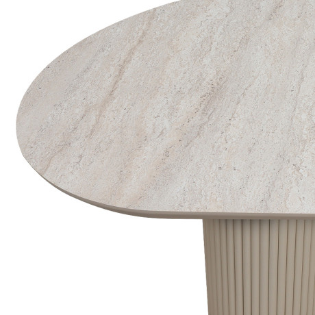 Τραπέζι Hazar Megapap mdf Χρώμα Travertine - Sandstone 180x90x77εκ.