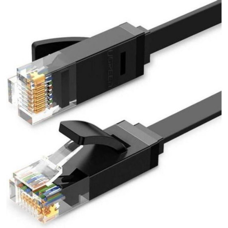 Ugreen Ethernet Rj45 Flat Network Cable Cat.6 utp 10m Black (50178) (Ugr50178)