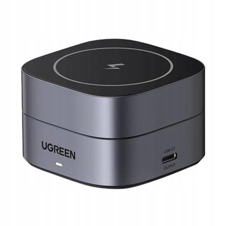 Ugreen qi Inductive Charger 2in1 for Iphone Airpods W256 20w Black + usb-c to usb-c Cable 1m (35278) (Ugr35278)