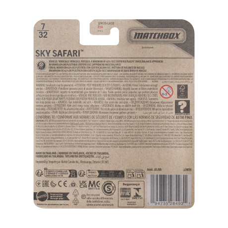 Mattel Matchbox sky Busters: sky Safari Vehicle (Jjw26)