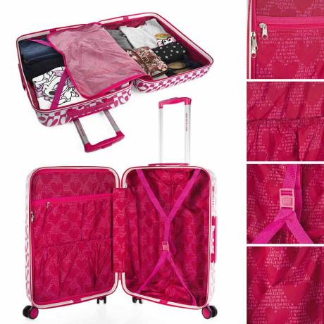 Βαλίτσα Μεσαία AGATHA RUIZ DE LA PRADA Pink/White Hearts 134260-01