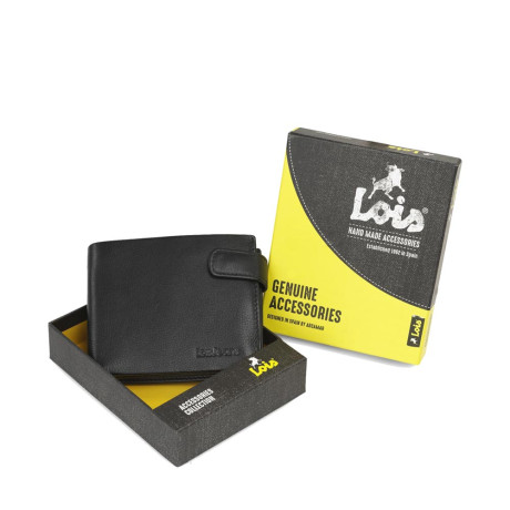 Πορτοφόλι Ανδρικό Δερμάτινο Lois 205213-01 Μαύρο