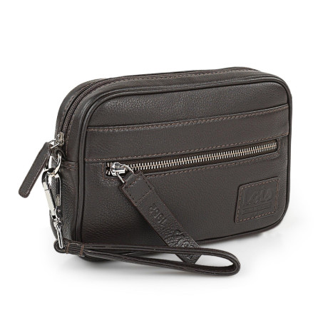 Τσαντάκι - Πορτοφόλι Χειρός Δερμάτινο Lois Καφέ 305985-02