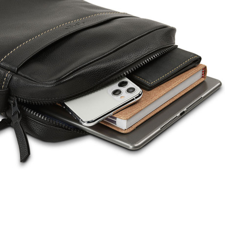 Τσαντάκι Ώμου Δερμάτινο JASLEN Μαύρο 313026-01