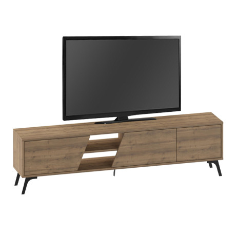 Έπιπλο Τηλεόρασης Fiona Megapap Χρώμα Ανοιχτό Καρυδί 180x35,6x48εκ.