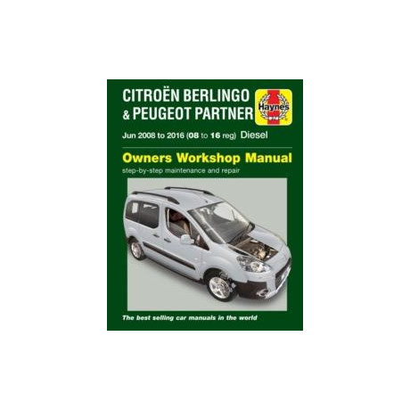 Citroen Berlingo & Peugeot Partner Diesel (June 08 - 16) 08 to 16 Haynes Repair Manual