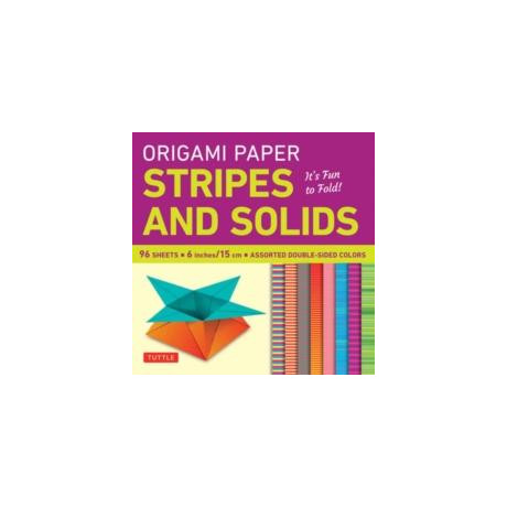 Origami Paper - Stripes and Solids 6" - 96 Sheets