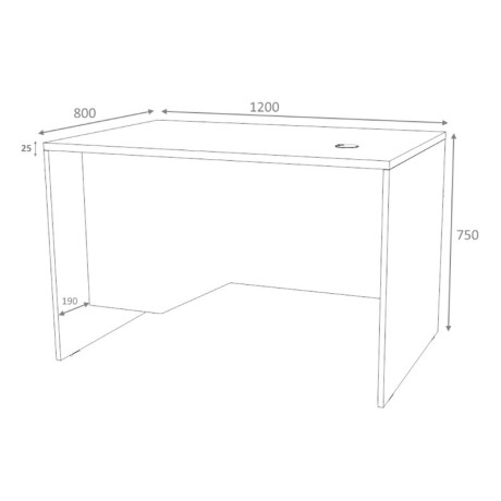 Γραφείο Επαγγελματικό Venturo Megapap Χρώμα Ανθρακί - Φυσικό Οξιάς 120x80x75εκ.