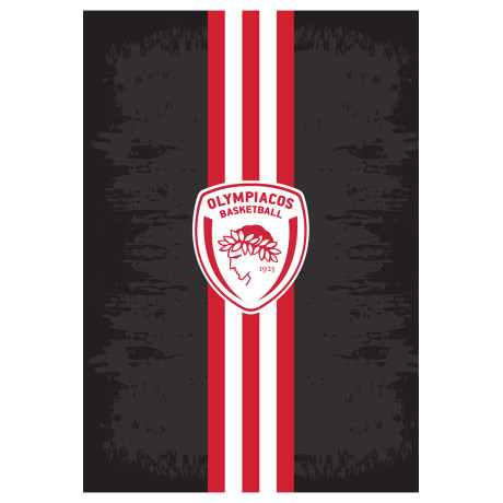 Τετράδιο Ριγέ Β5 40Φ - Ολυμπιακός Μπάσκετ - μαύρο 4