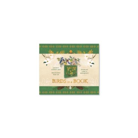 Birds in a Book (a Bouquet in a Book): Jacket Comes Off. Branches pop up. Display Like a Bouquet!