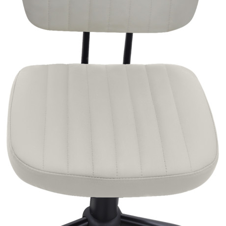 Καρέκλα Γραφείου Romano Megapap από Τεχνόδερμα Χρώμα Λευκό 46x53x79/86εκ.