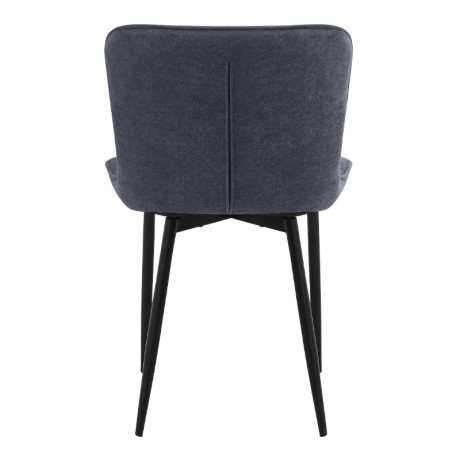 Καρέκλα Τραπεζαρίας Chiara Megapap Ανθρακί Ύφασμα - Μεταλλικό Μαύρο Πόδι 48x58x81εκ.