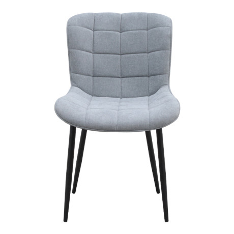 Καρέκλα Τραπεζαρίας Chiara Megapap Γκρι Ύφασμα - Μεταλλικό Μαύρο Πόδι 48x58x81εκ.