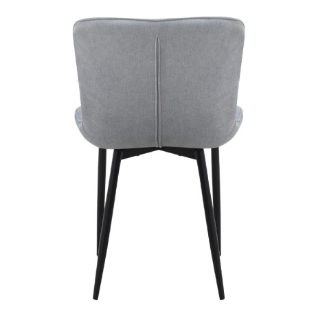 Καρέκλα Τραπεζαρίας Chiara Megapap Γκρι Ύφασμα - Μεταλλικό Μαύρο Πόδι 48x58x81εκ.