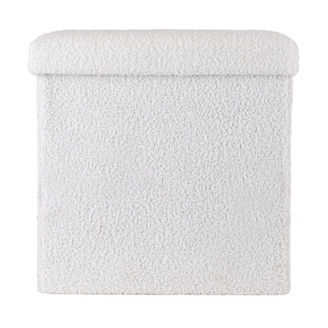 Estia Σκαμπο Cube Teddy με Αποθηκευτικο Χωρο 38χ38cm Λευκο