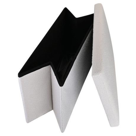 Estia Σκαμπο Cube Teddy με Αποθηκευτικο Χωρο 76χ38cm Λευκο