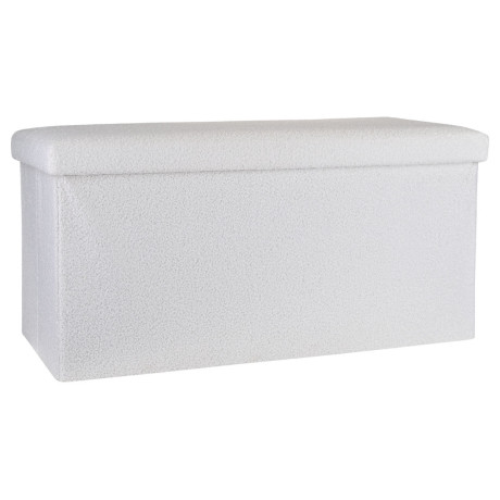 Estia Σκαμπο Cube Teddy με Αποθηκευτικο Χωρο 76χ38cm Λευκο