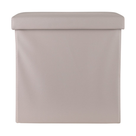 Estia Σκαμπο Cube Leather με Αποθηκευτικο Χωρο Taupe