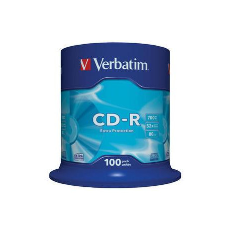 Cd-r Verbatim 43411 700mb 52x Extra Protection Surface