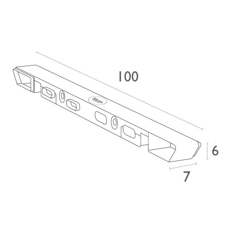 VEGAS ΕΠΕΚΤΑΣΗ ΟΜΠΡΕΛΑΣ TAUPE 100Χ7Χ6εκ.