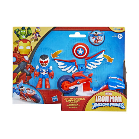 Hasbro Iron man and his Awesome Friends: Vehicles and Playsets - Captain America Super Bike (G2691)