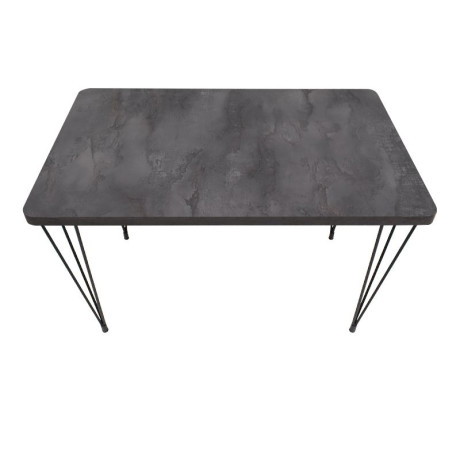 Σετ Τραπεζαρία 5τμχ Roger - Kevin Megapap mdf - Ύφασμα Χρώμα Σκούρο Γκρι Σκυροδέματος - Μόκα 120x70x75εκ.