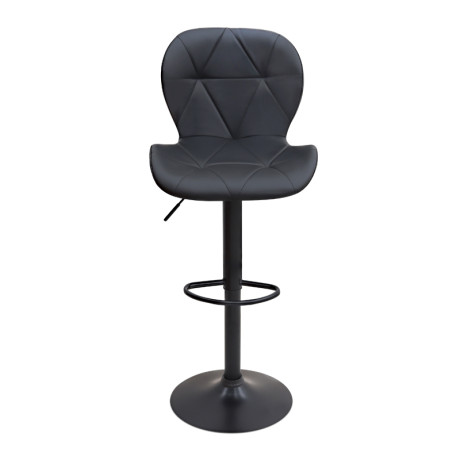 Σκαμπό Μπαρ Dolores Megapap με Ρυθμιζόμενο Ύψος pu Μαύρο - Βάση Μαύρο ματ 45,5x38x89/109εκ.