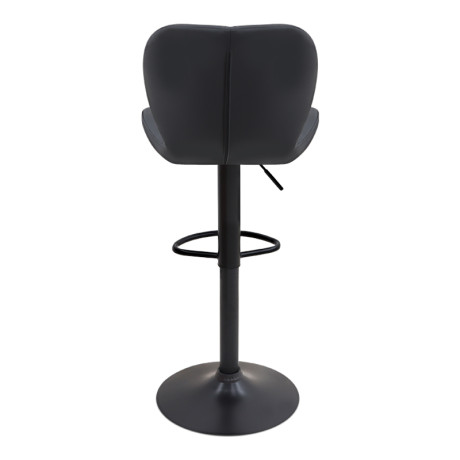 Σκαμπό Μπαρ Dolores Megapap με Ρυθμιζόμενο Ύψος pu Μαύρο - Βάση Μαύρο ματ 45,5x38x89/109εκ.