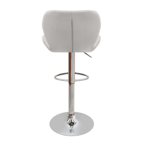 Σκαμπό Μπαρ Dolores Megapap με Ρυθμιζόμενο Ύψος pu Λευκό - Βάση Χρωμίου 45,5x38x89/109εκ.