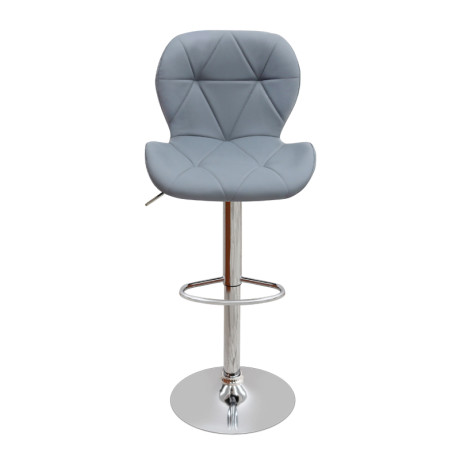 Σκαμπό Μπαρ Dolores Megapap με Ρυθμιζόμενο Ύψος pu Γκρι - Βάση Χρωμίου 45,5x38x89/109εκ.