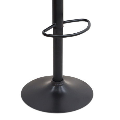 Σκαμπό Μπαρ Carmelo Megapap με Ρυθμιζόμενο Ύψος Βελούδο Σάπιο Μήλο - Βάση Μαύρο ματ 45x42x90/113εκ.