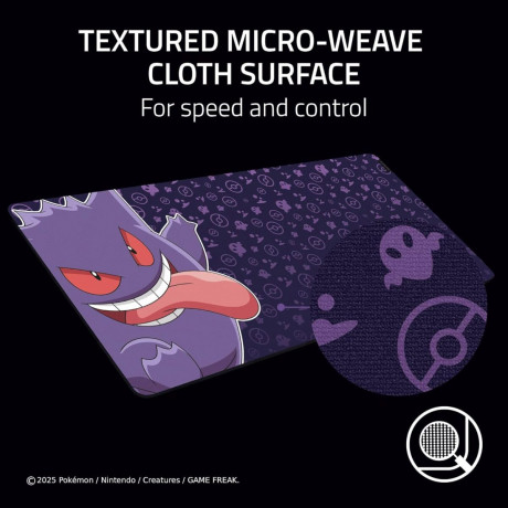 Razer Gigantus v2 xxl Pokemon Gengar Edition - Cloth Gaming Mousepad - Thick High-Density foam base