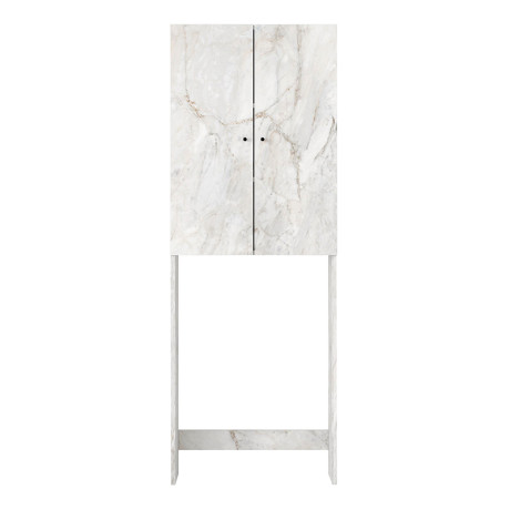Έπιπλο Πλυντηρίου Romme Megapap Χρώμα Λευκό εφέ Μαρμάρου 65x27,1x180εκ.