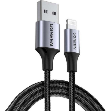 Ugreen Cable Lightning to usb 2.4a Us199 1.5m Silver (60162) (Ugr60162)