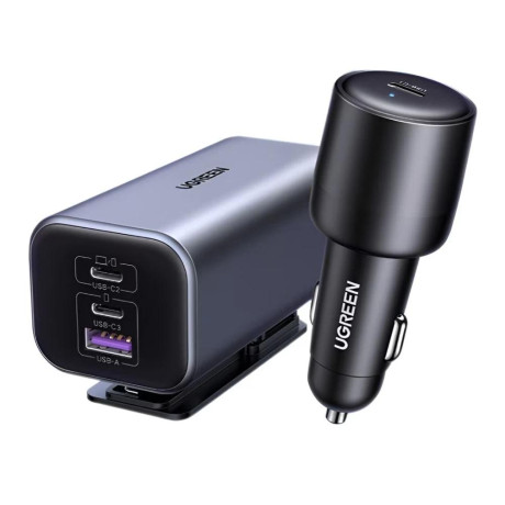 Ugreen Φορτιστής Αυτοκινήτου Ec706 usb + 2x usb-c 150w (35571) (Ugr35571)