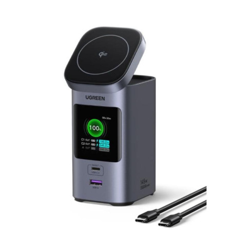 Ugreen Wireless Charger 2in1 / Powerbank Nexode 20000mah 145w qi2 2x usb-c usb (35527b) (Ugr35527b)