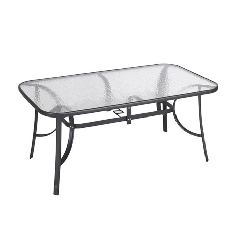 DENIM ΑΝΘΡΑΚΙ 150Χ90X71εκ. ΜΕΤΑΛΛΙΚΟ ΤΡΑΠΕΖΙ