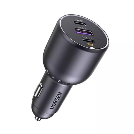 Ugreen Ec705 2x usb-c + usb car Charger 130w Black (35025) (Ugr35025)