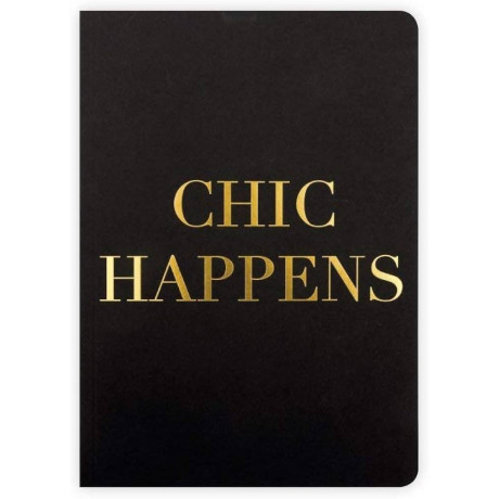 Slogan Handbag Notebook Chic Happens