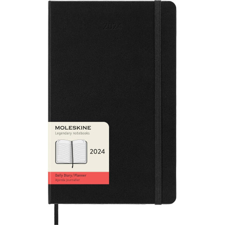 Moleskine 2024 12-Month Daily Large Hardcover Notebook
