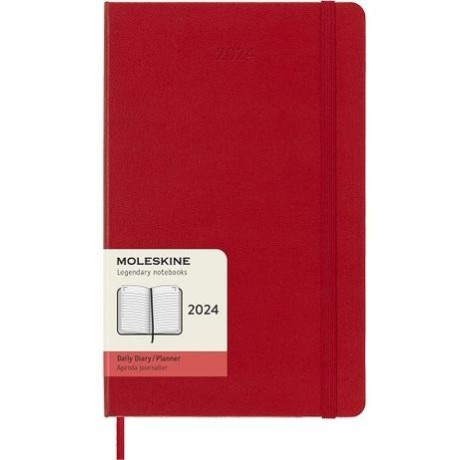 Moleskine 2024 12-Month Daily Large Hardcover Notebook
